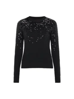 Usha Damen Pullover in schwarz - Ausschnitt: Rundhals