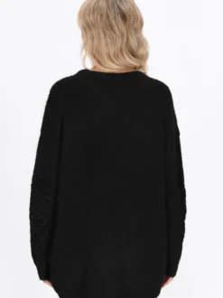 Usha Damen Pullover in schwarz - Ausschnitt: Rundhals