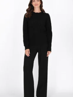 Usha Damen Pullover in schwarz - Ausschnitt: Rundhals
