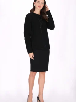 Usha Damen Pullover in schwarz - Ausschnitt: Rundhals
