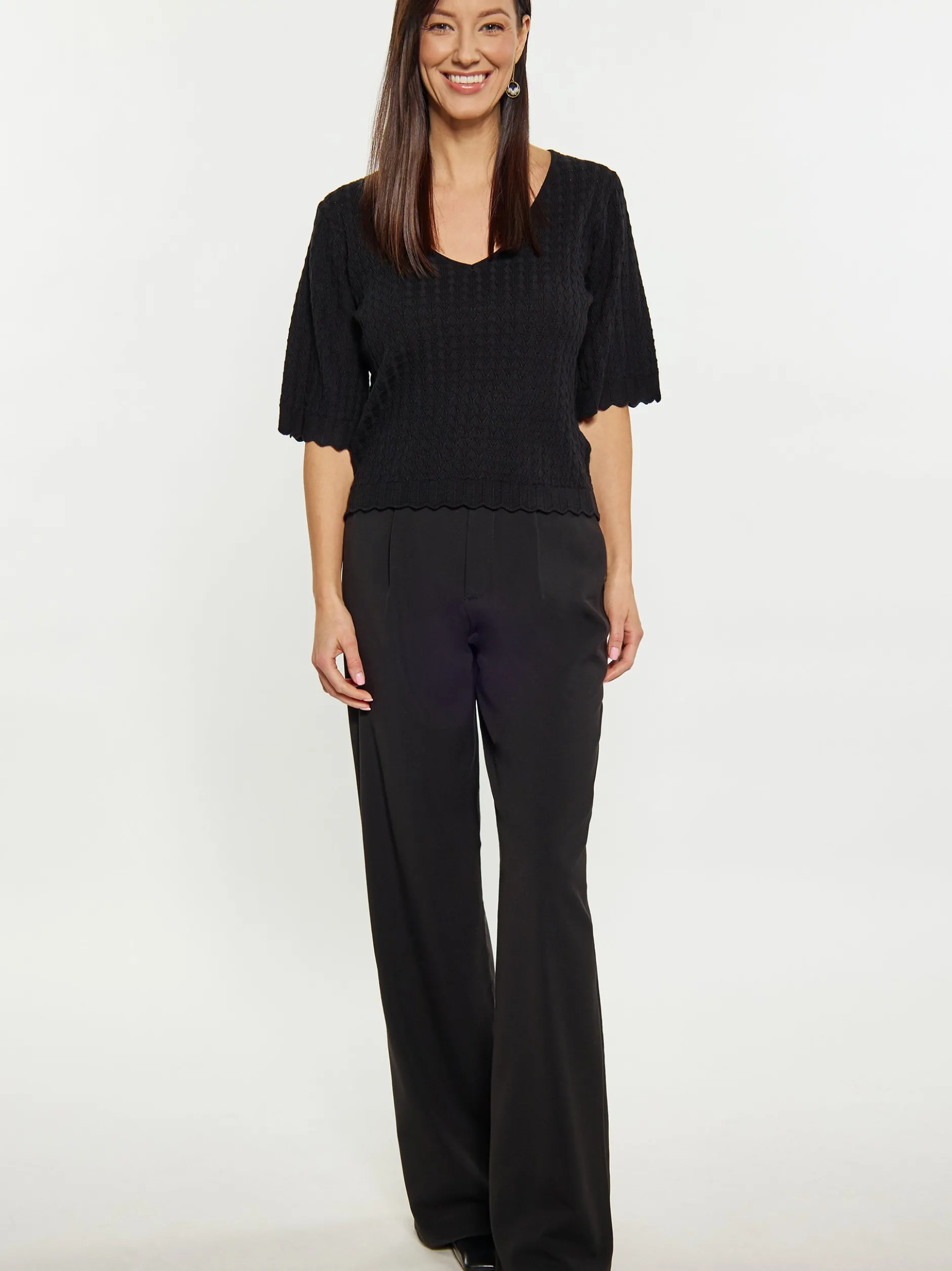 Usha Damen Pullover in schwarz