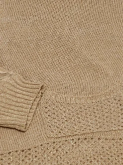 Usha Damen Pullover in taupe - Ausschnitt: Rundhals