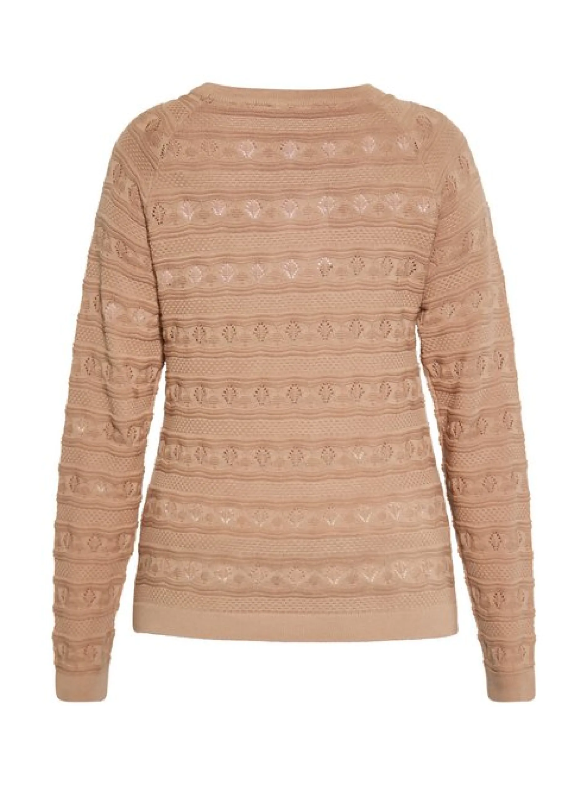 Usha Damen Pullover in taupe - Ausschnitt: Rundhals