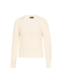 Usha Damen Pullover in weiß - Ausschnitt: Rundhals