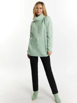 Usha Damen Rollkragenpullover in melange
