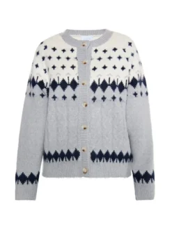 Usha Damen Strickcardigan in mehrfarbig