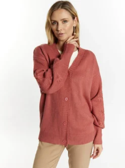 Usha Damen Strickcardigan in altrosa