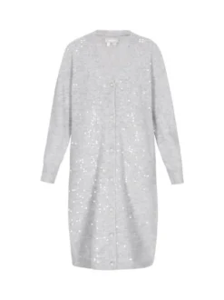 Usha Damen Strickjacke in grau