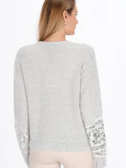 Usha Damen Strickjacke in grau