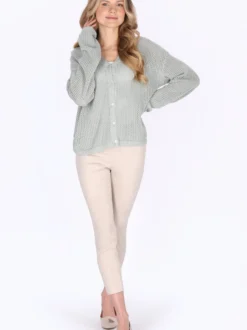 Usha Damen Strickjacke in grün