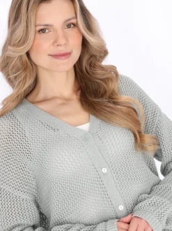 Usha Damen Strickjacke in grün