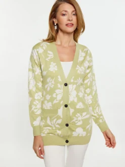 Usha Damen Strickjacke in grün