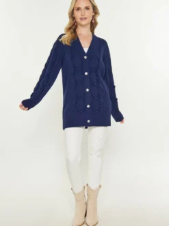 Usha Damen Strickjacke in marine