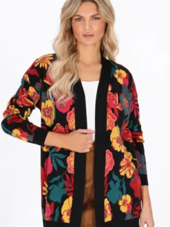 Usha Damen Strickjacke in mehrfarbig