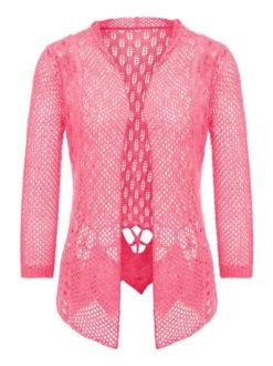 Usha Damen Strickjacke in pink