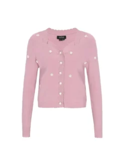 Usha Damen Strickjacke in rosa