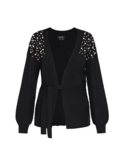 Usha Damen Strickjacke in schwarz