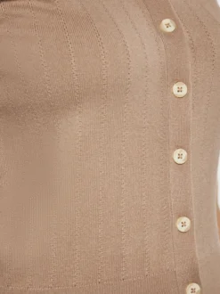 Usha Damen Strickjacke in taupe