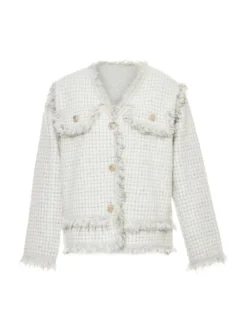 Usha Damen Strickjacke in weiß