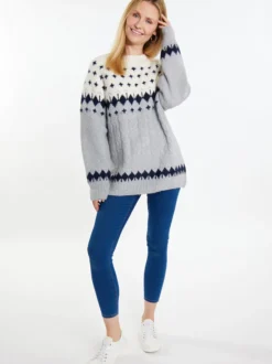 Usha Damen Strickpullover in mehrfarbig