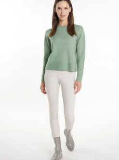 Usha Damen Strickpullover in grün - Ausschnitt: Rundhals