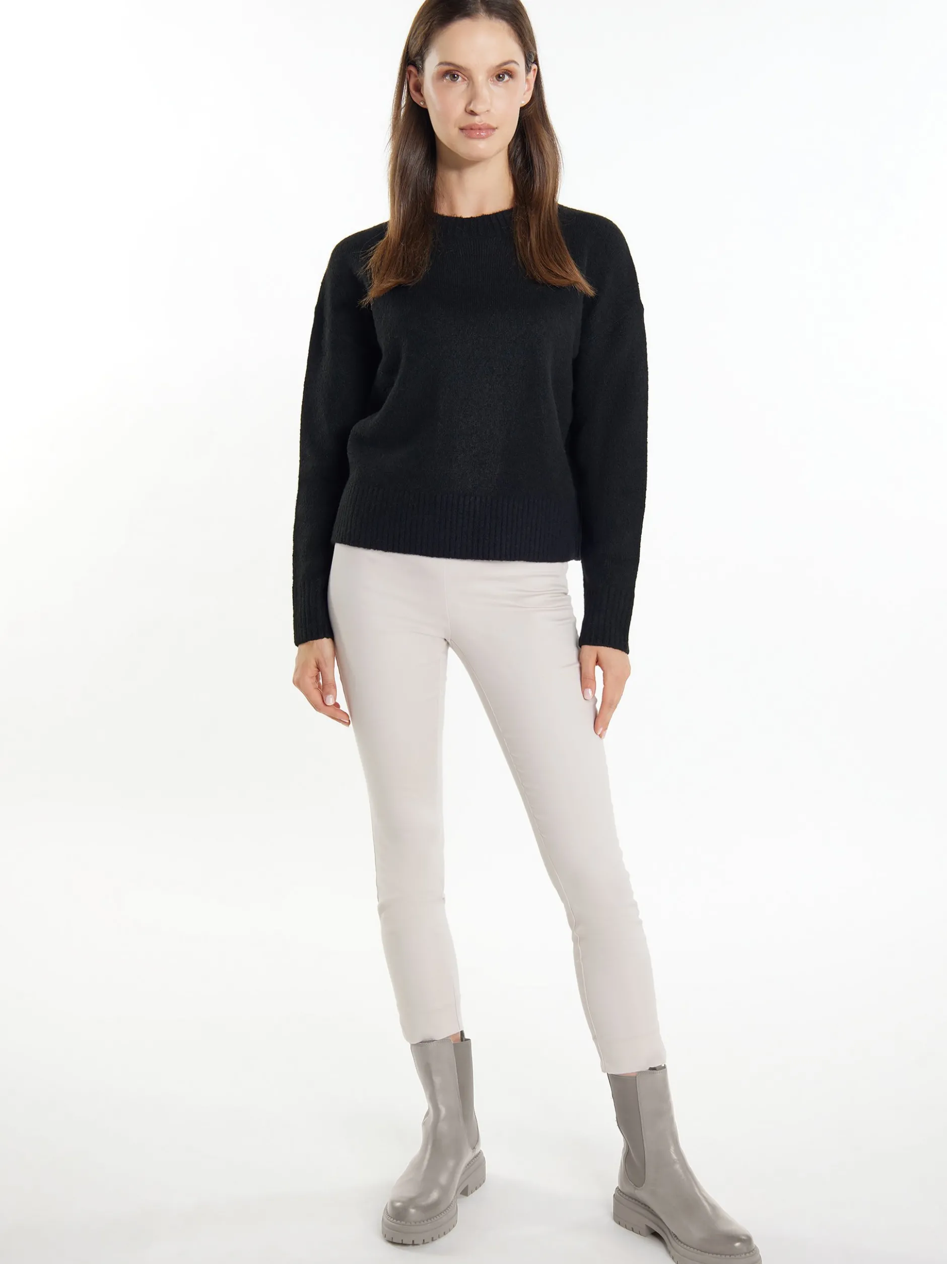 Usha Damen Strickpullover in schwarz