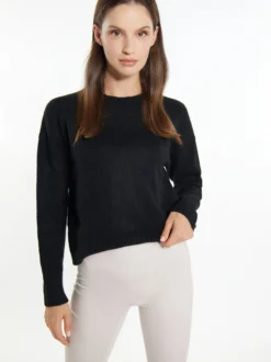 Usha Damen Strickpullover in schwarz