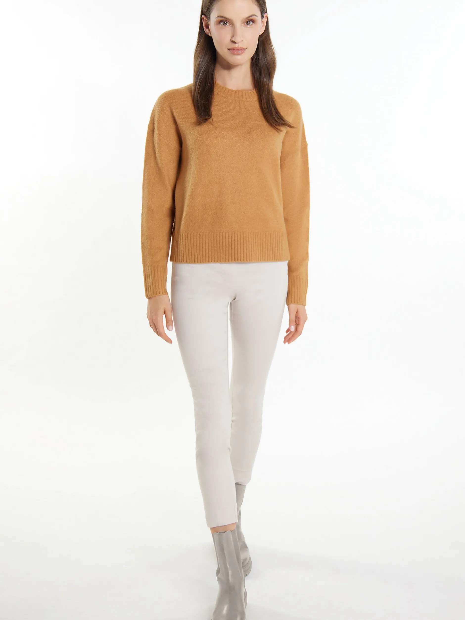 Usha Damen Strickpullover in camel