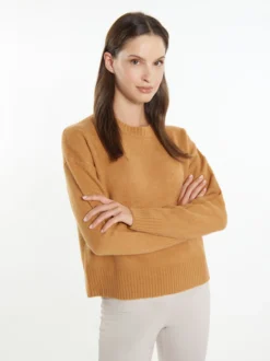Usha Damen Strickpullover in camel