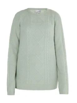 Usha Damen Strickpullover in mint - Ausschnitt: Rundhals