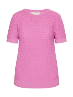 Usha Damen Strickpullover in rosa - Ausschnitt: Rundhals
