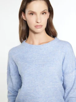 Usha Damen Strickpullover in blau - Ausschnitt: Rundhals