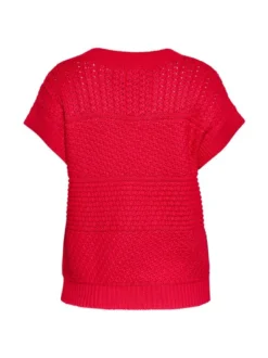 Usha Damen strickpullunder in rot