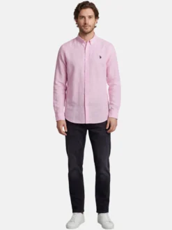 U.S. Polo Assn. Herren Hemd - USBlaake in pink