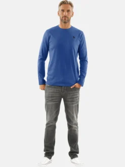 U.S. Polo Assn. Herren Langarmshirt - USAaron in royal