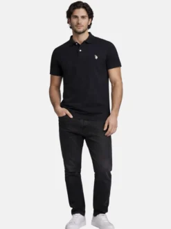 U.S. Polo Assn. Herren Poloshirt - USBrodyy in schwarz
