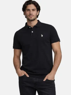 U.S. Polo Assn. Herren Poloshirt - USBrodyy in schwarz