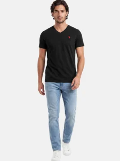 U.S. Polo Assn. Herren T-Shirt - USRiider in schwarz
