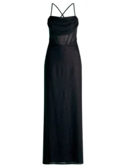 Vera Mont Damen Abendkleid in marine mehrfarbig