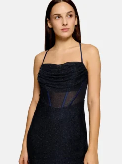 Vera Mont Damen Abendkleid in marine mehrfarbig