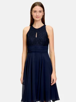 Vera Mont Damen Abendkleid in lind blau