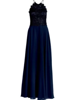 Vera Mont Damen Abendkleid in marine blau