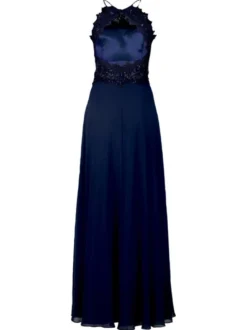 Vera Mont Damen Abendkleid in marine blau