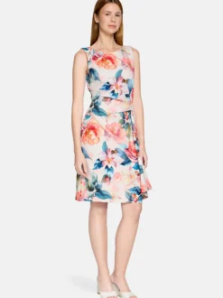 Vera Mont Damen Cocktailkleid in rosa mehrfarbig