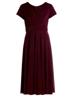 Vera Mont Damen Cocktailkleid in aubergine