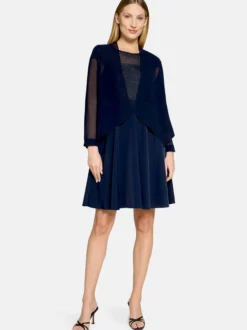 Vera Mont Damen Cocktailkleid in marine blau