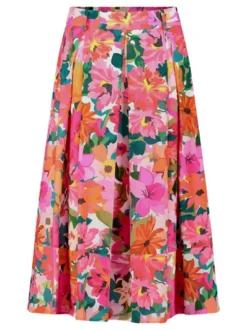 Vera Mont Damen Midirock in mehrfarbig