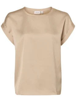 Vila Damen Blusenshirt - VIEllette in beige