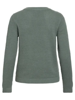 Vila Damen Pullover - VIDalo in tanne - Ärmel: langarm