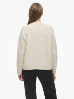 Vila Damen Pullover - VIMarcipel in beige braun